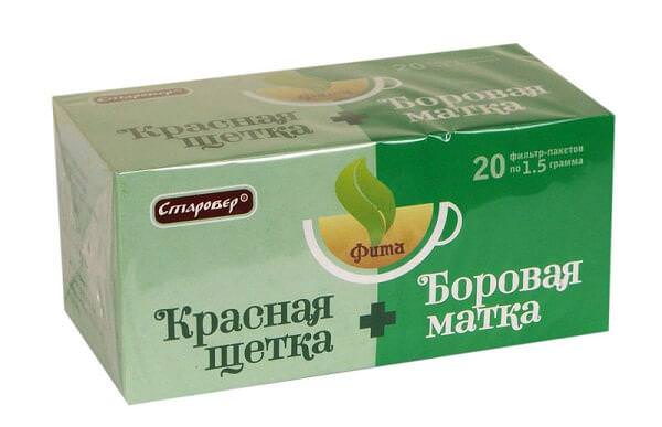 Боровая матка и красная щетка при эндометриозе